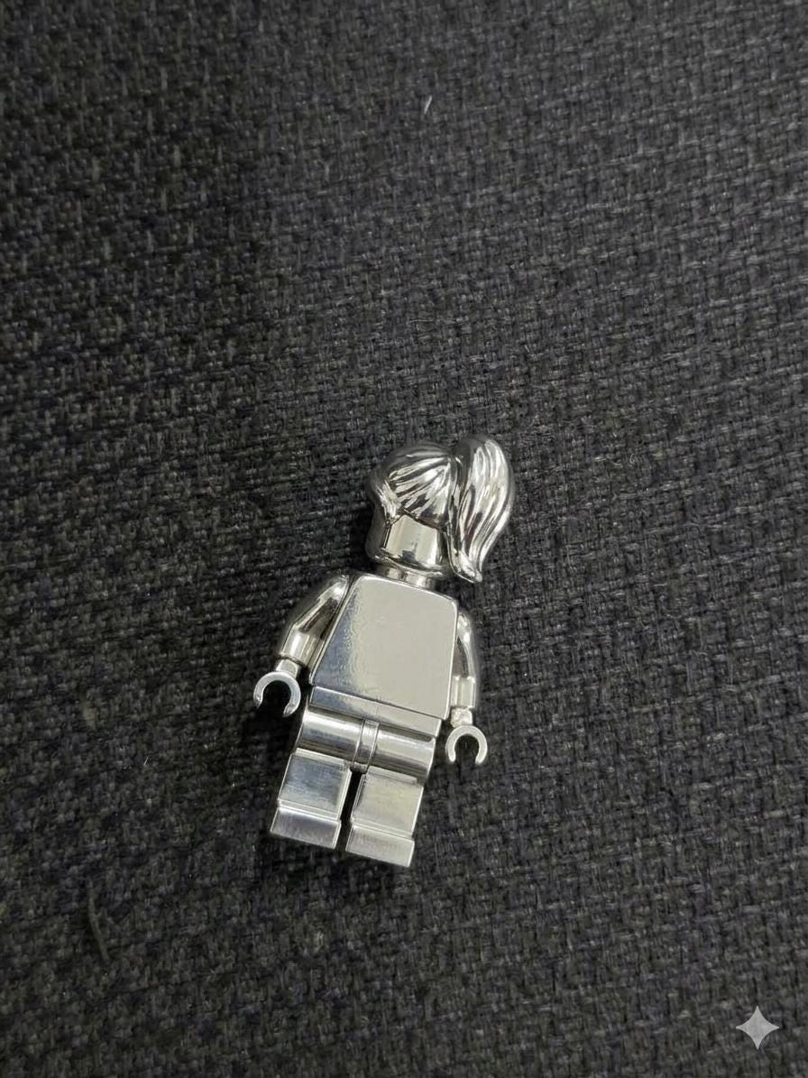 Upcycled LEGO Minifig w/ponytail