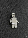 Upcycled LEGO Minifig w/firefighter helmet